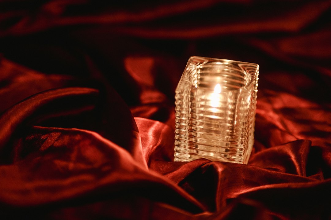 Photo USB portable lamp ribbed glass